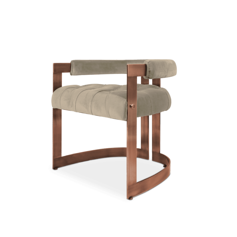 Winfrey Dining chair brass cotton velvet color personalization
