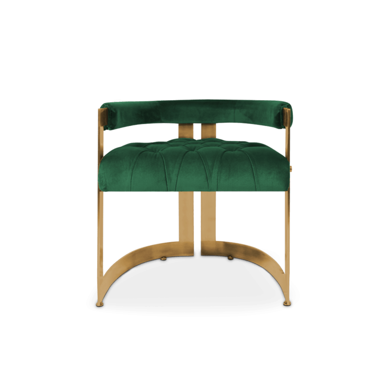 Winfrey Dining chair brass cotton velvet color personalization