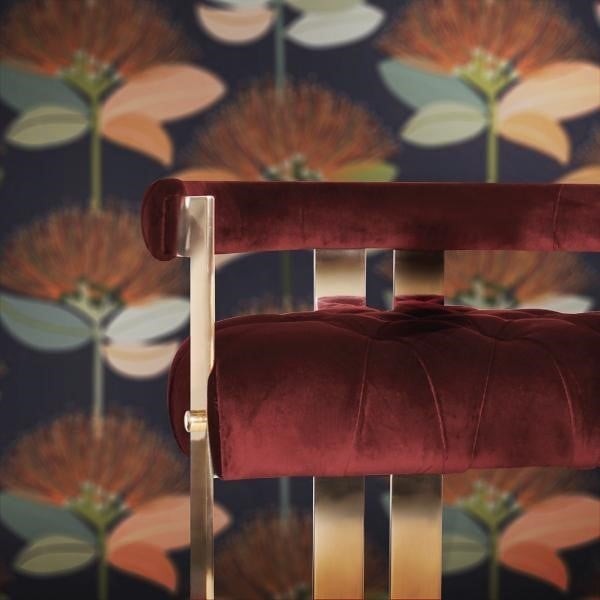 Winfrey Dining chair brass cotton velvet color personalization