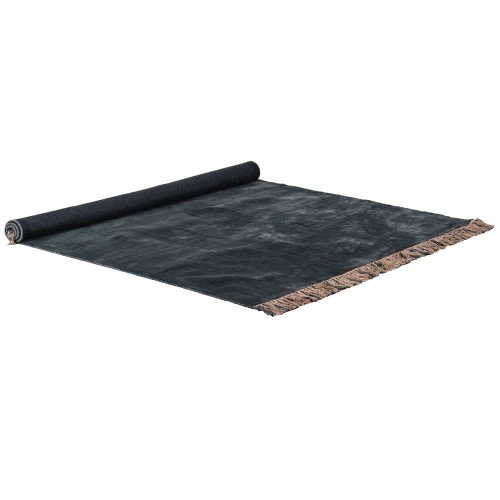 Navy Boscobel Navy and Gold Viscose Rug 160 x 230cm