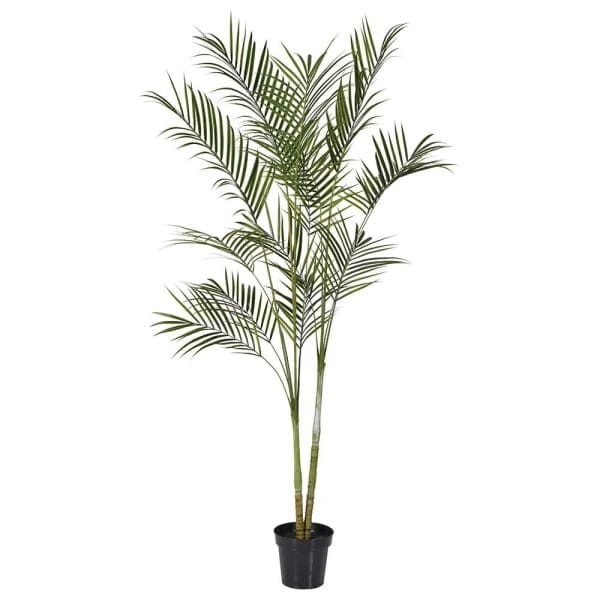 Areca artificial palm tree 210cm with long green fronds