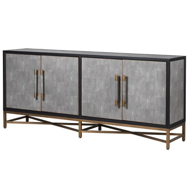 Enderby Cabinet 182 cm grey shagreen oak four door sideboard