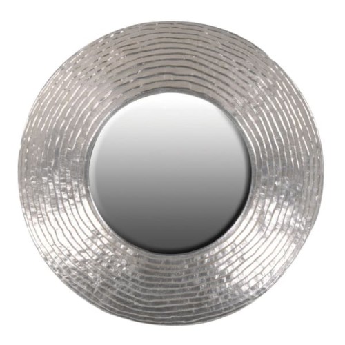 Savoy Round Silver Wall Mirror 108 cm