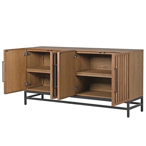 Enderby Wood sideboard 175 cm with fluted doors