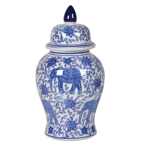 Halkin 47cm Blue and White Ceramic Ginger Jar