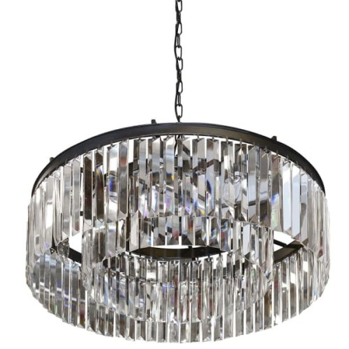 Crystal Smoke Chandelier 78x24 cm large crystal glass ceiling lamp