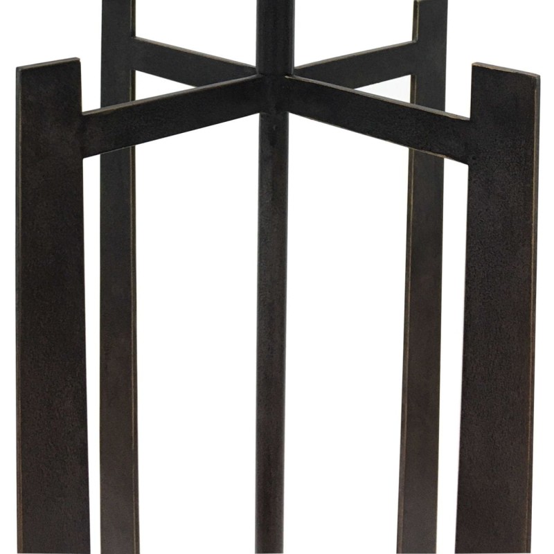Linton Floor Lamp 174 cm black iron base and white linen shade