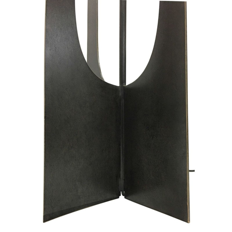 Linton Floor Lamp 174 cm black iron base and white linen shade