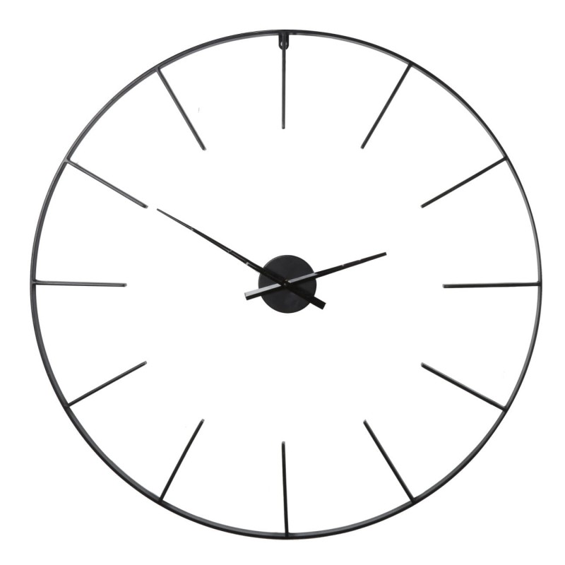 Loft Black Wall Clock 80 cm Metal Black Frame