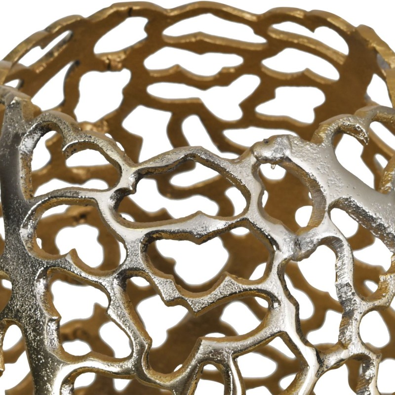 Mayfair Gold Coral Aluminium Barrel Vase 26x48cm