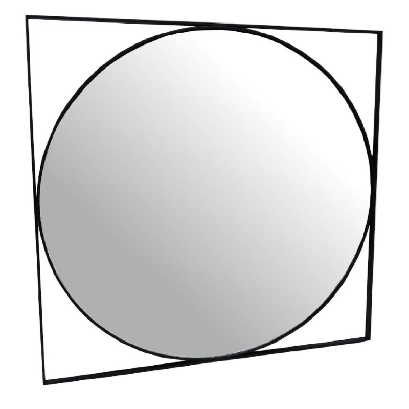 Maryland Square Mirror S 77 cm black metal frame