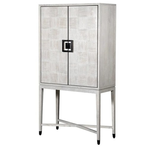 Light Oak Two Door Bar Cabinet 183 cm wooden drinks cabinet