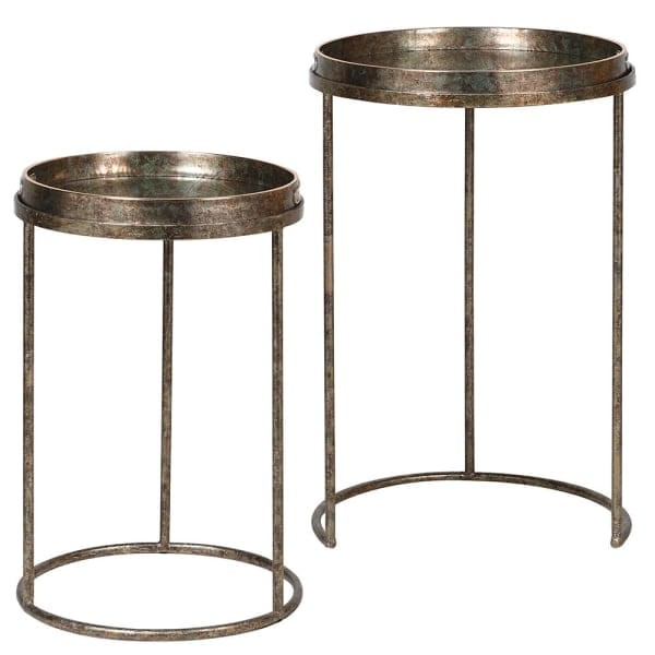 Fiador set of side tables with removable tray tops