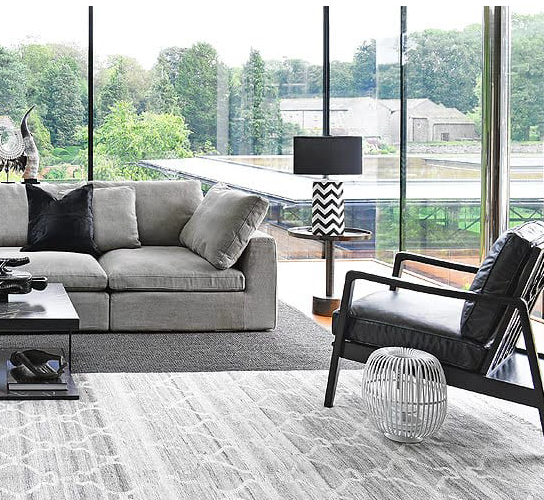 luxury black leather chair for living room or study