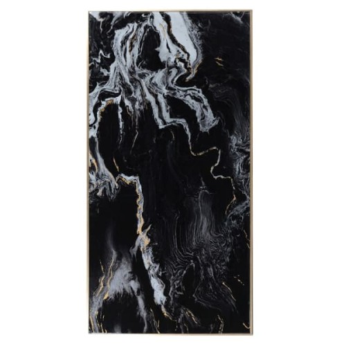 Boscobel Abstract Marble Black & White Wall Art 92x182 cm 