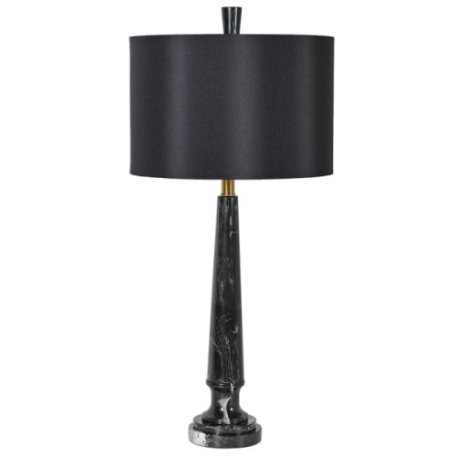 Marble Black 80cm Black Marble Table Lamp