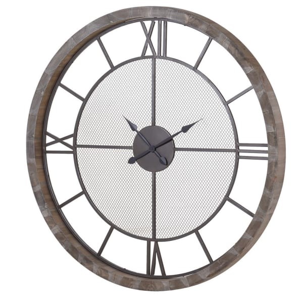 Chester large wall clock with Roman numerals and metal details