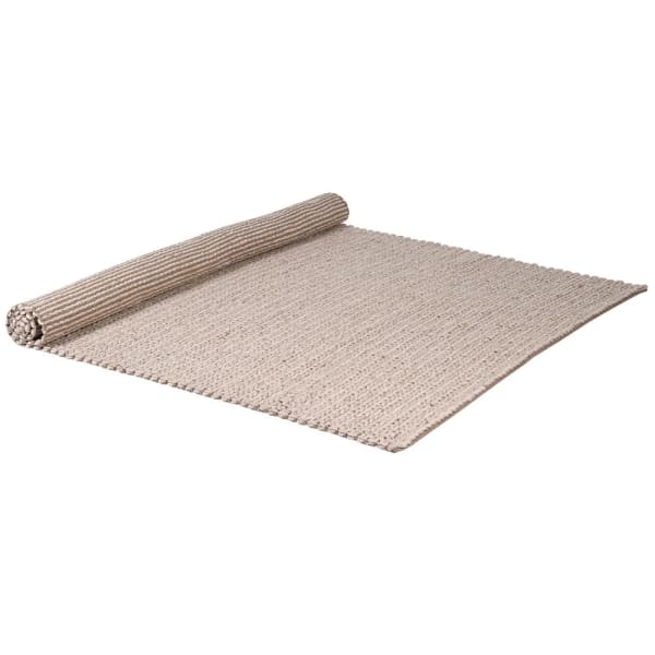 Beige Wool hand-woven rug 183 x 274cm made from 100% wool