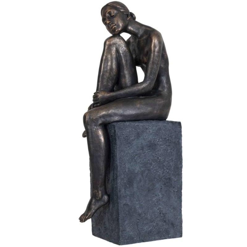 Portland Thinking Woman Sculpture 75 cm bronze grey