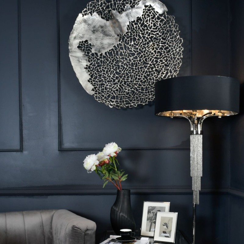 Chelsea wall decor 90 cm silver aluminium disc
