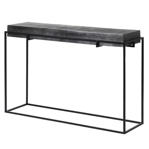 Telcon Black Console Table 125x84 cm aluminium iron