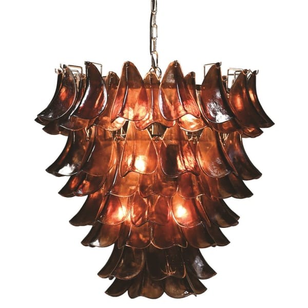 Smoked Glass oversized chandelier measuring 80 cm