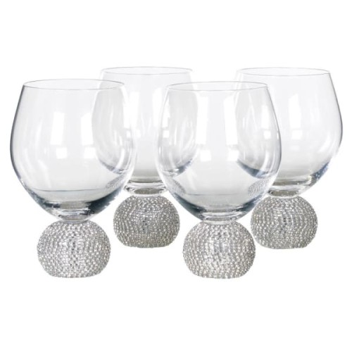 Boscobel Silver Diamante Goblets – Set of Eight
