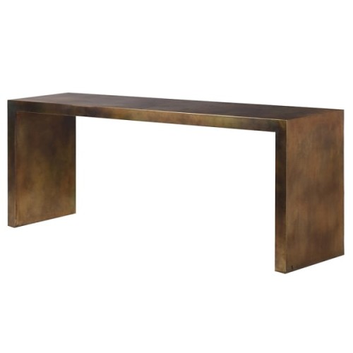 Iron 204cm Brown Aged Iron Console Table