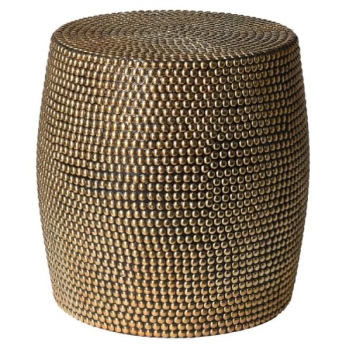 Orient Round Side Table 45 cm brass stud