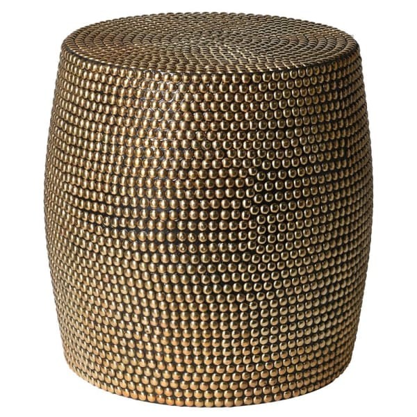 Orient Round Side Table 45 cm brass stud