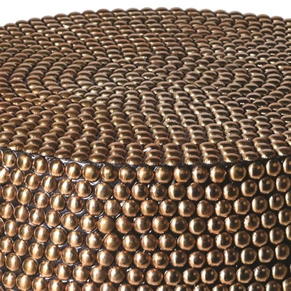 Orient textured brass side table