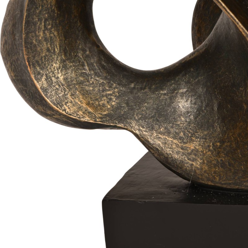 Novum Abstract Sculpture 40 cm polyresin bronze black base