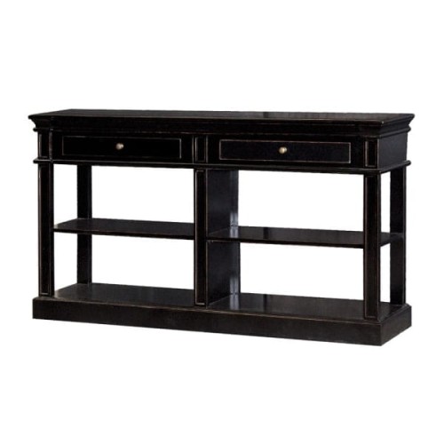 Minor Black Console Table 160cm – Two Drawers