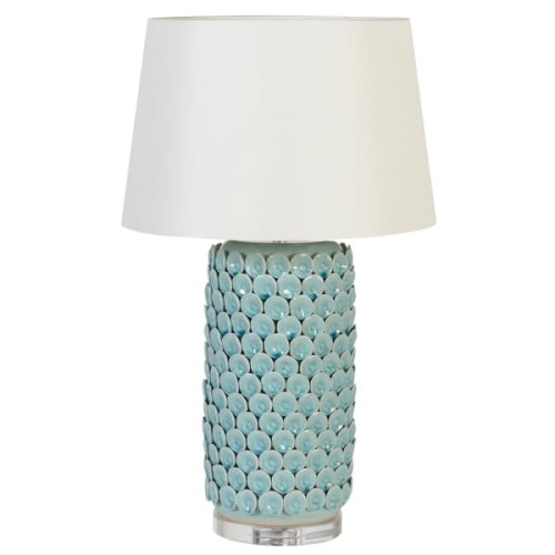 Lagoon Blue Table Lamp 70 cm porcelain base 