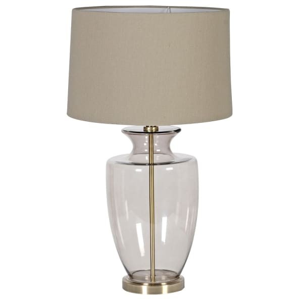 Glass Elegance smoked glass table lamp 74 cm