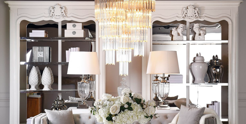 Chesham decorative boxes in white with silver detailing