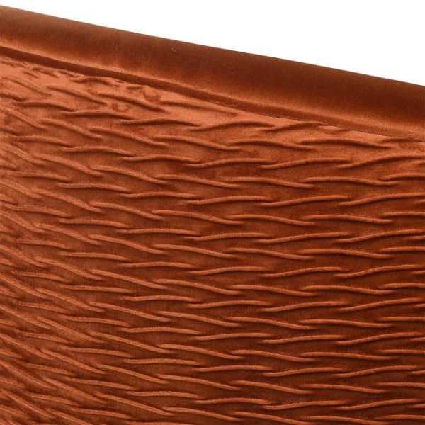 Rust Brompton Armchair velvet rust gold stainless steel legs