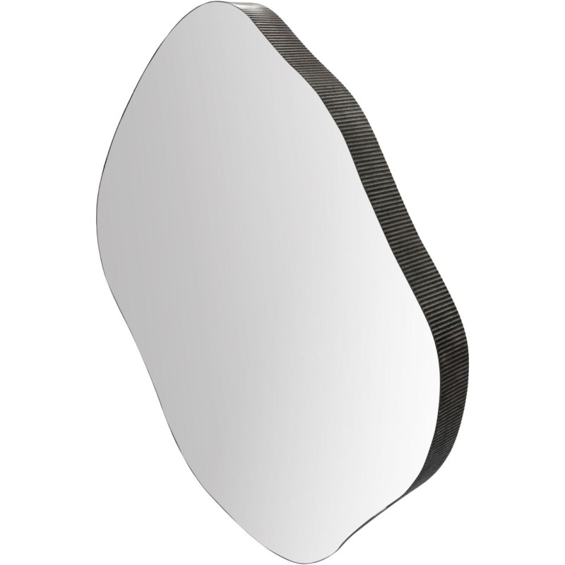 Organic XL wall mirror in dark oak effect