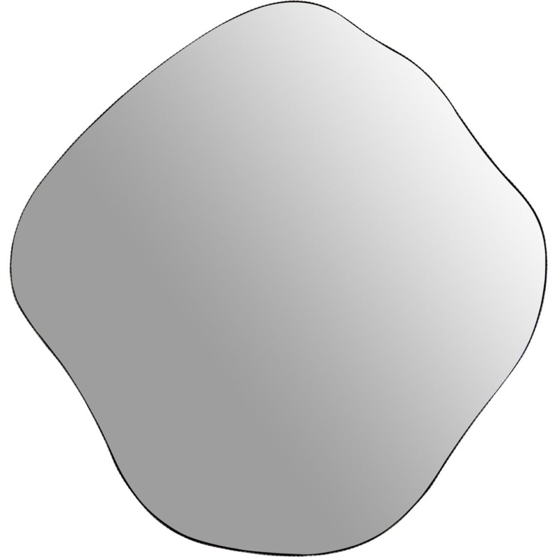 Organic L wall mirror in dark oak effect