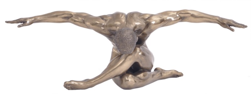 Halycon Male Bronze Sculpture Outstretched 45x17 cm