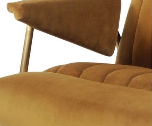 Bremner Mustard Yellow Armchair with Metal Legs