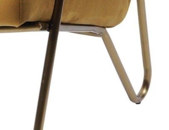 Bremner Mustard Yellow Armchair with Metal Legs