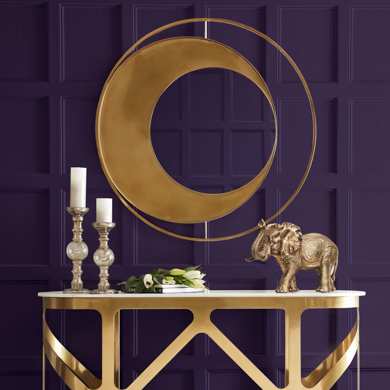 Luxury mirrors for glamour style interiors, finished in gold