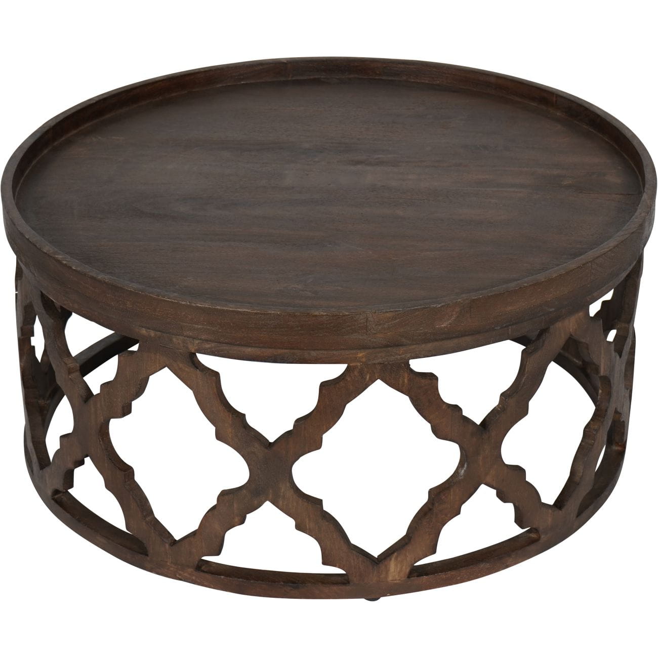Wood circle coffee table 75 cm mango wood round table