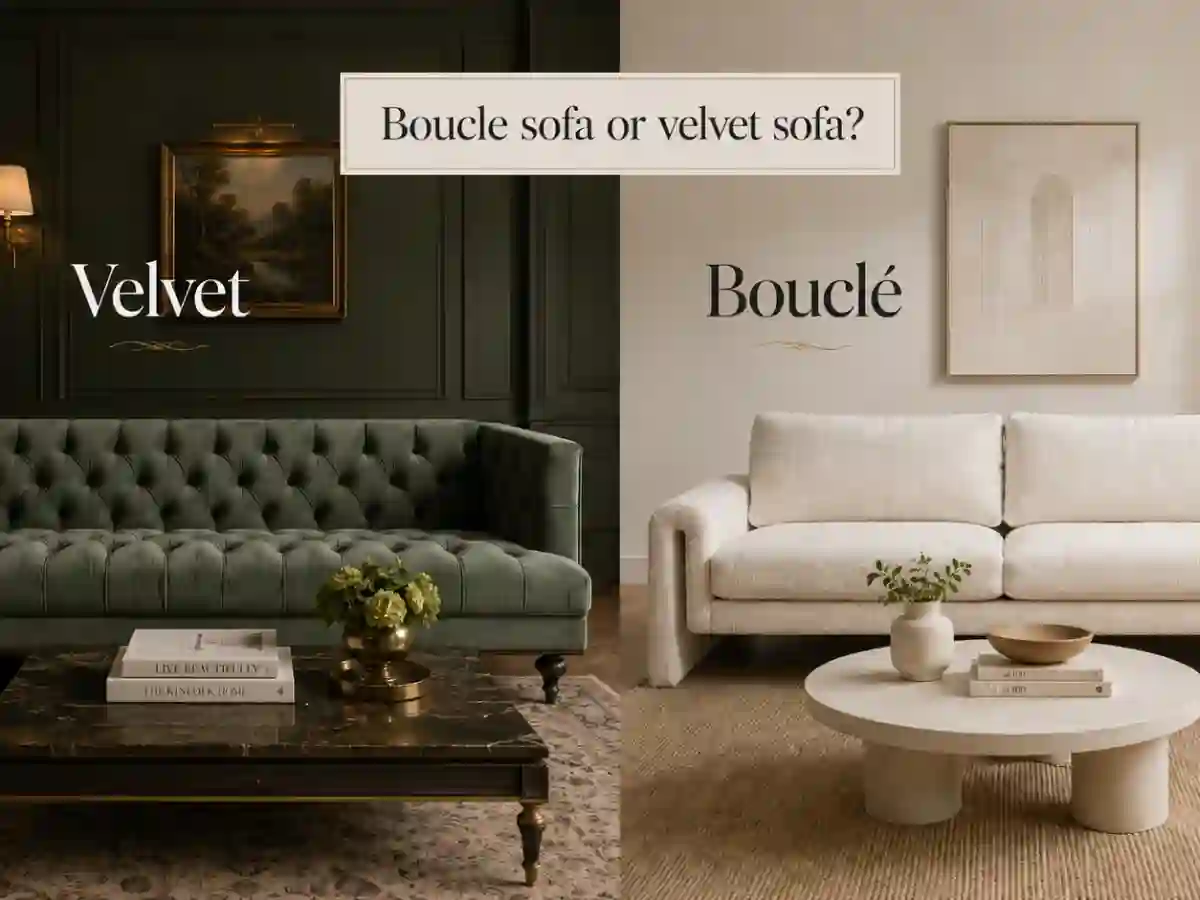 Boucle Sofa or Velvet Sofa — Which Is Best for Your Living Room?